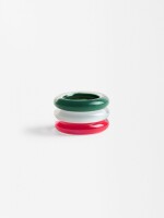 Set De Anillos Con Esmaltado multicolor