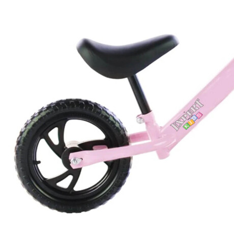 Bicicleta De Metal Sin Pedales P/ Niños Ruedas Goma Rosa