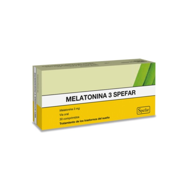 Melatonina en cápsulas 3mg. Spefar Melatonina en cápsulas 3mg. Spefar