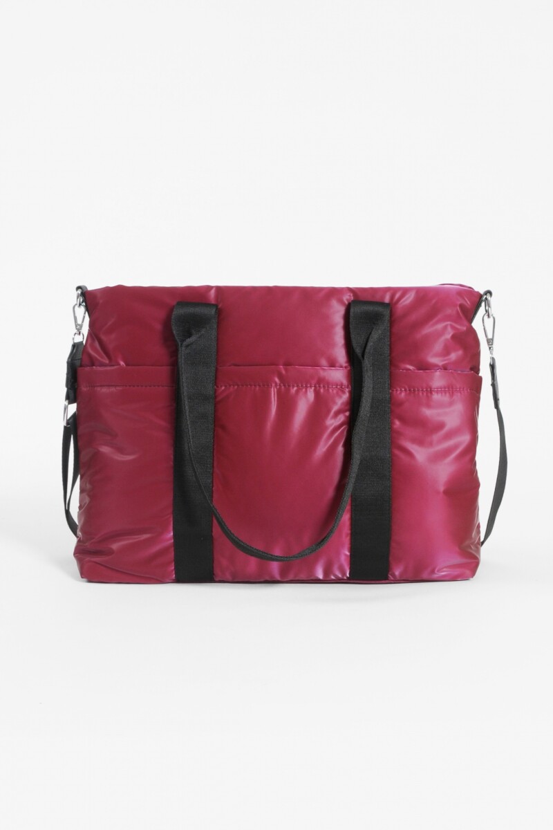 Bolso porta laptop shinny magenta