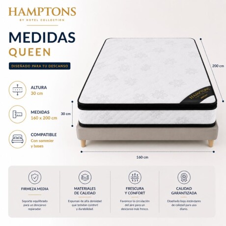 Colchon Queen Hamptons Mercury Colchon Queen Hamptons Mercury
