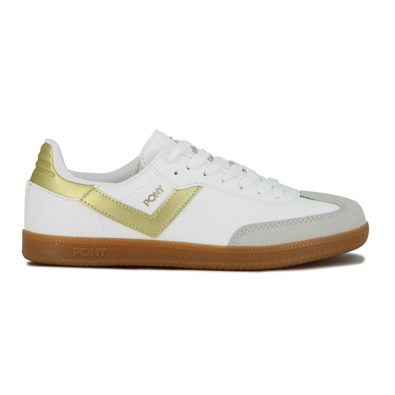 Pony Calzado Lifestyle Moma Unisex- Blanco/dorado Blanco-dorado