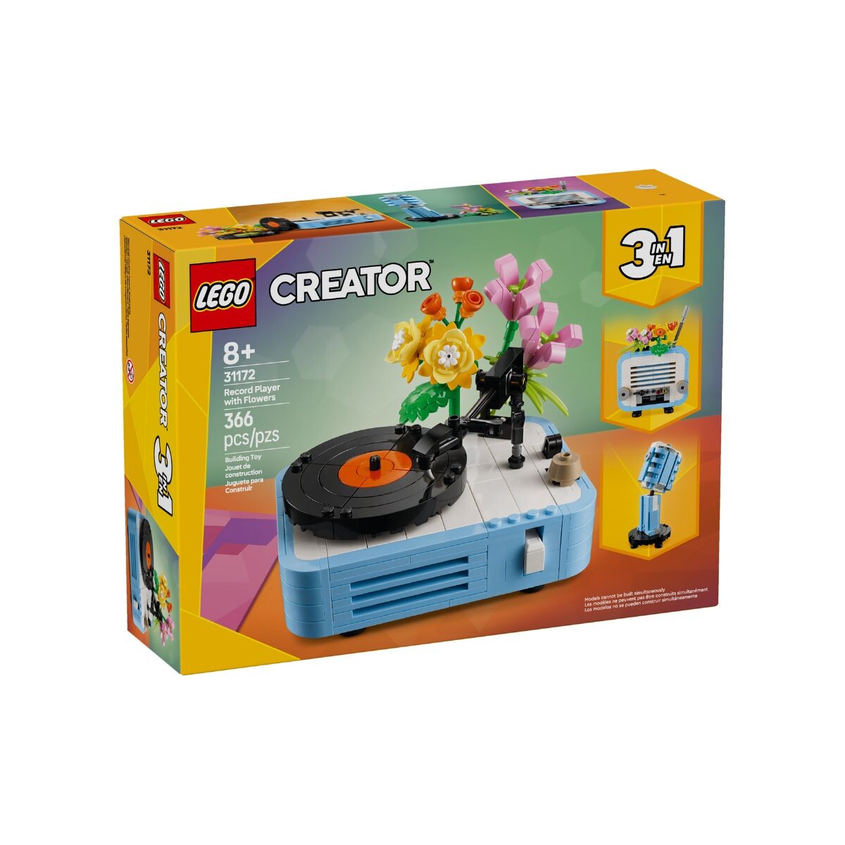 Lego Creator Tocadiscos c/flores 3 en 1 