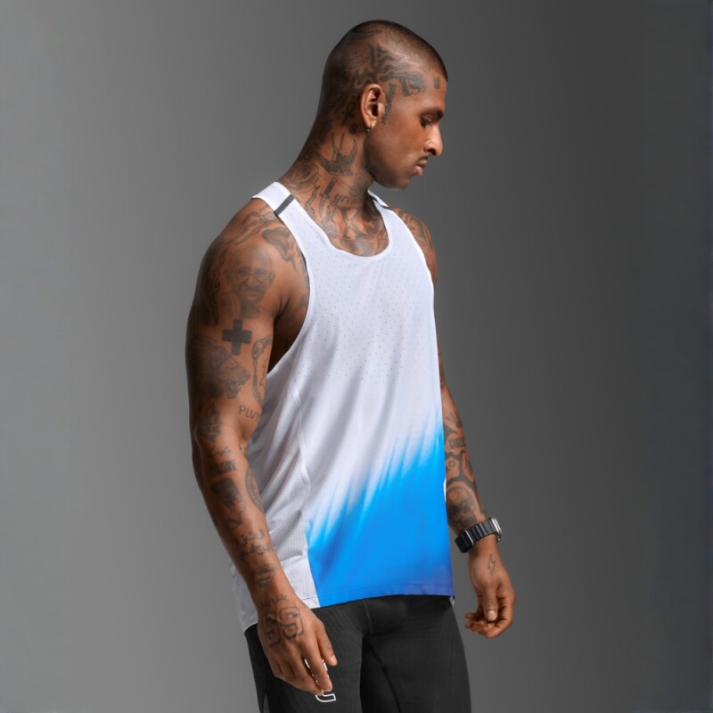 Bividi Running Light Speed React Singlet Hombre Blue Gradient/black Reflective
