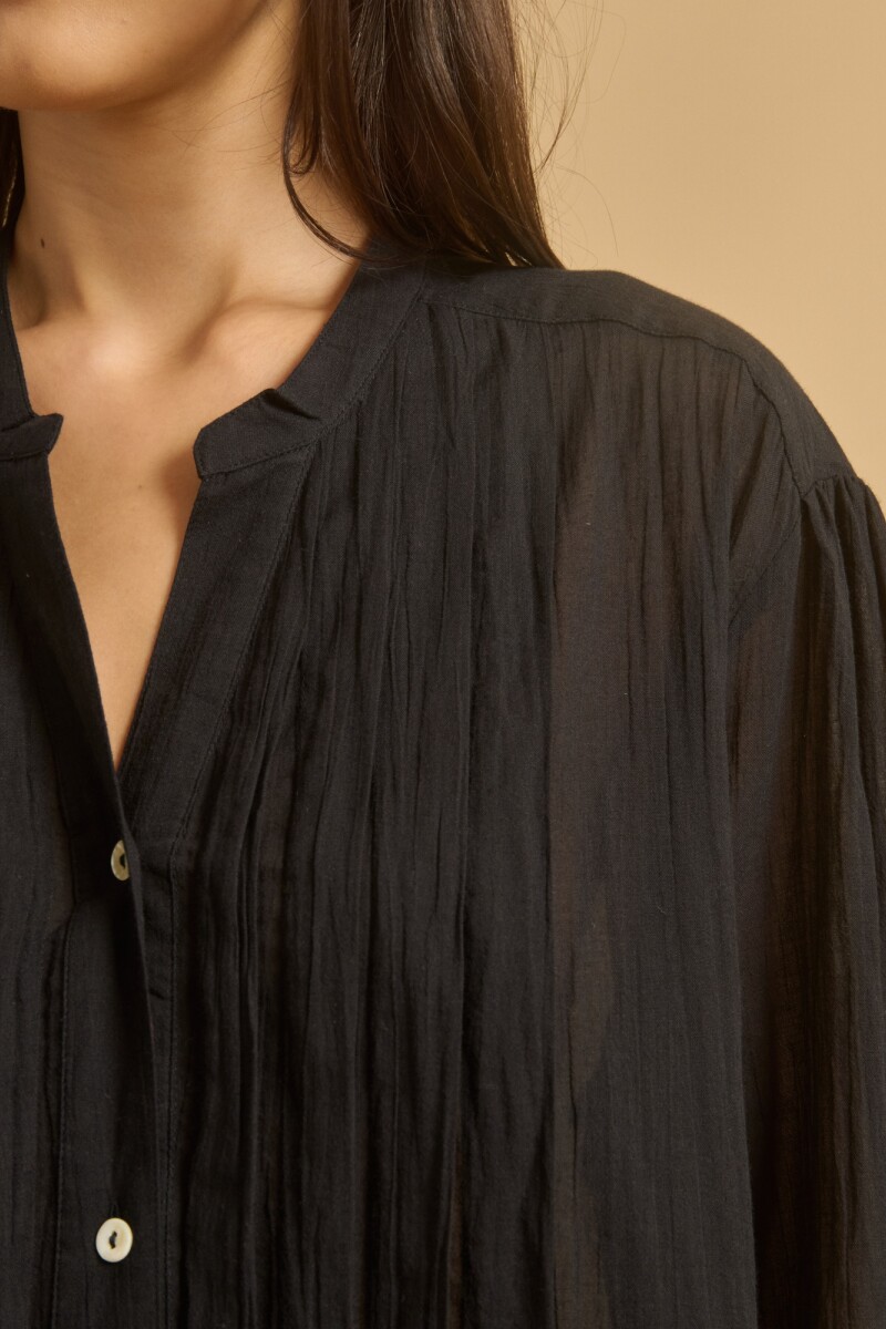 VESTIDO CAMISERO CORTO Negro