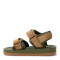Sandalias Infantiles Croco Kids GLADIOLUS con tiras y velcro Verde Oliva