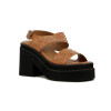 Darkness Sandalia Tira C/tachas Pulsera T/alto C/ Plataforma Marron