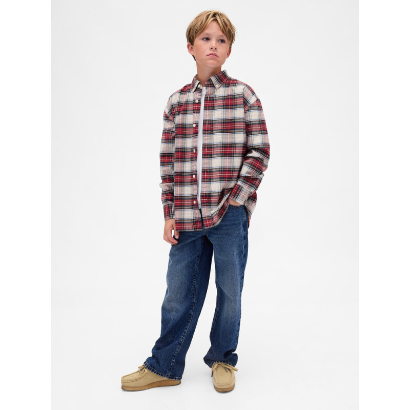LS RELAXED OXFORD RED PLAID
