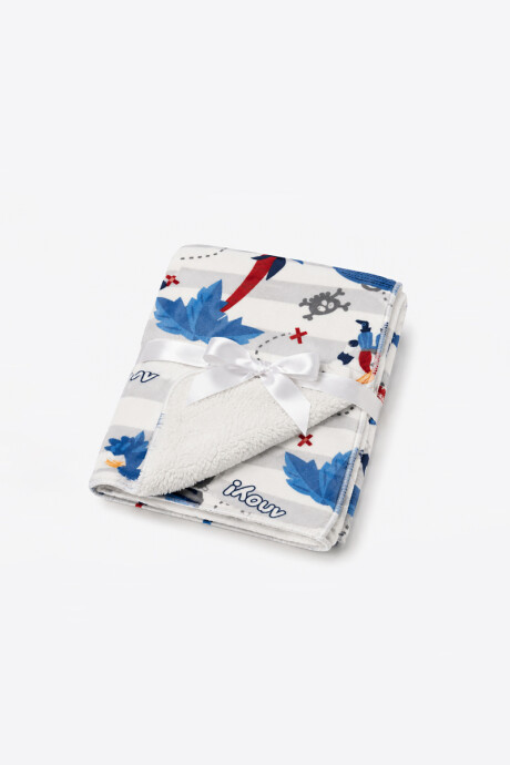 Manta reversible Para Bebé Piratas