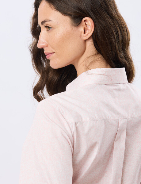 CAMISA ESTAMPADA CON FRUNCES Rosa