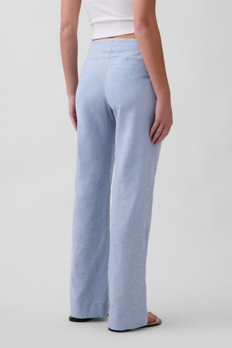 Pantalón Tiro Bajo Mujer Blue Suede