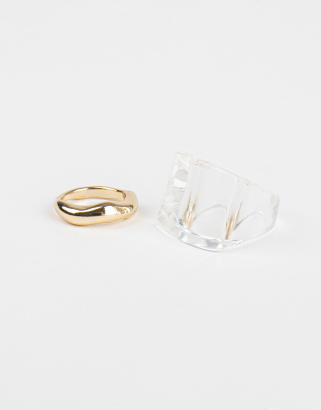 Sets Anillos Chunky Edition Set De Anillos Chunky - Dorado