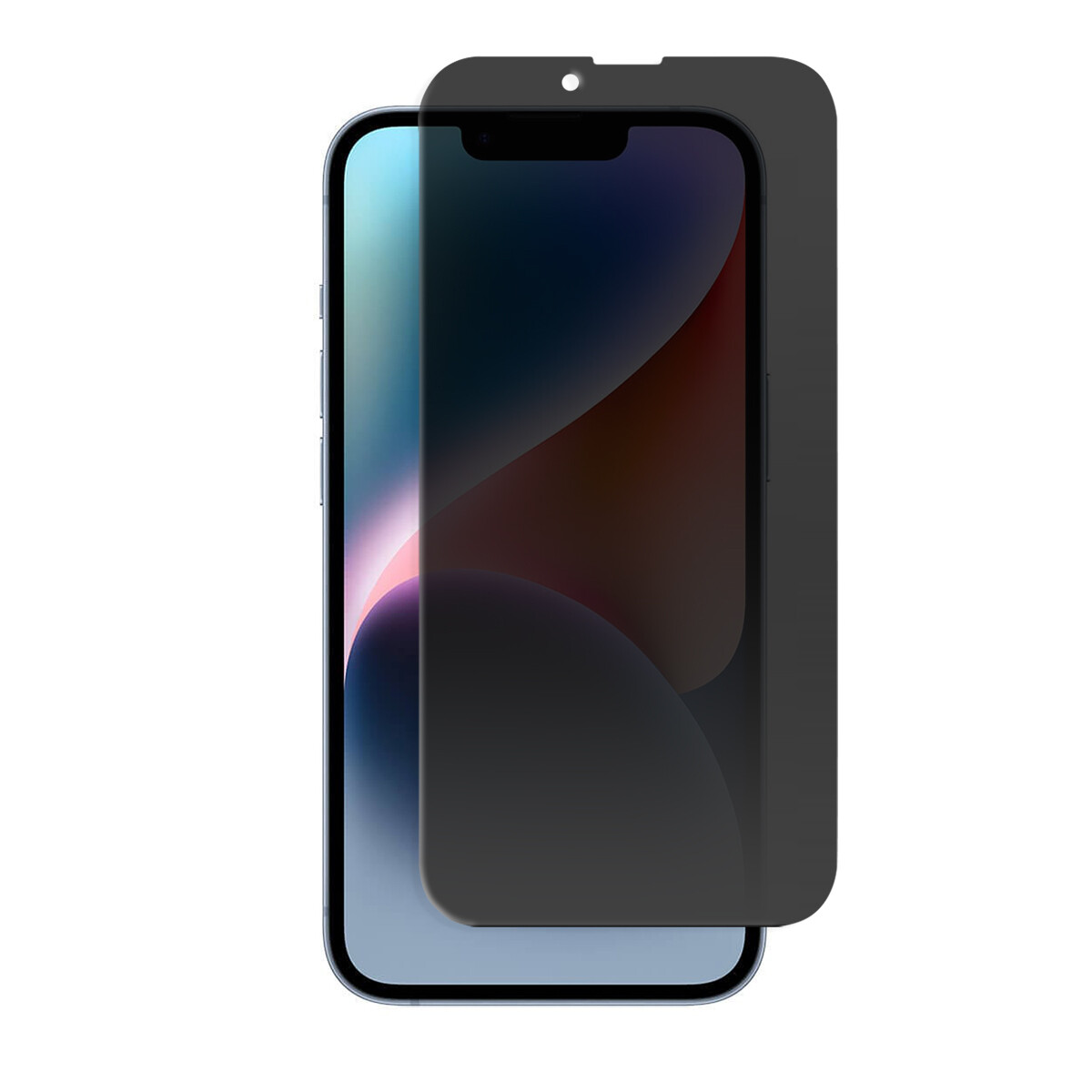 Vidrio Templado 9H con Filtro de Privacidad para iPhone 14 - Transparente 
