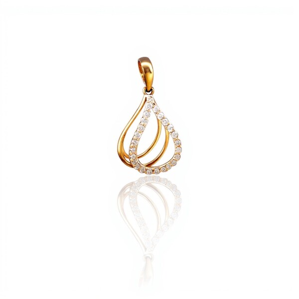 Dije Gota-Oro bajo-Piedra Zirconia-CP8539 conpiedra