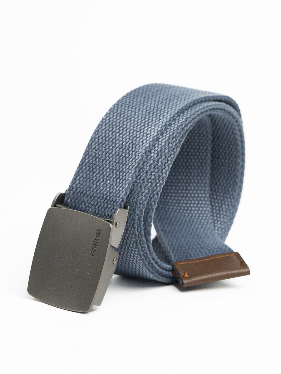 Cinto de Lona Canvas Hebilla Automática 120 cm - Azul Melange 