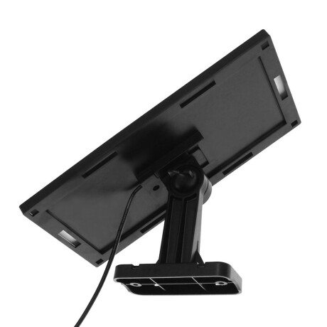 Foco Exterior Solar 2 Luces Led p/Pared Sensor Mov y Control Negro