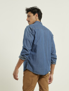 012468 CAMISA TIPO JEAN HARRY Azul