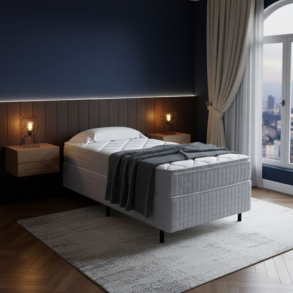 SOMMIER UNA PLAZA 88CM BASE CAMA COLCHÓN BIOTERAPIA SOMMIER UNA PLAZA 88CM BASE CAMA COLCHÓN BIOTERAPIA