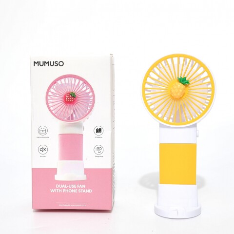 VENTILADOR DE DOBLE USO CON SOPORTE PARA TELÉFONO EN FORMA DE PIÑA VENTILADOR DE DOBLE USO CON SOPORTE PARA TELÉFONO EN FORMA DE PIÑA
