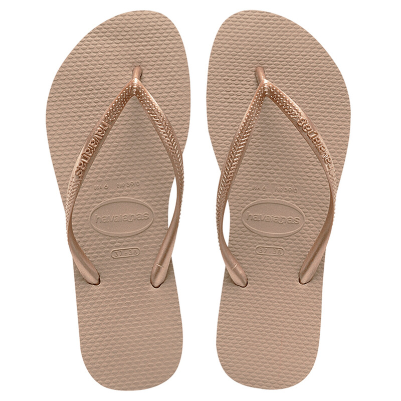 Sandalia de Mujer Havaianas Havaiana SLIM Beige Arena - Dorado