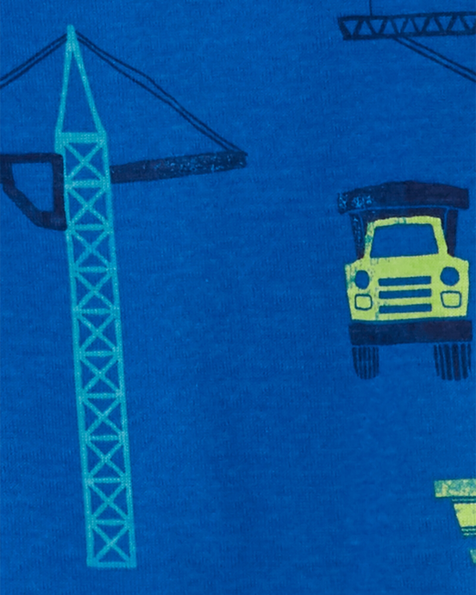 Pijama una pieza de algodón, con pie y diseño construcción Sin color