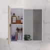 Mueble de baño suspendido Sophia Roble 60cm bacha de resina natural y espejo con botiquín Mueble De Baño Suspendido Sophia Roble 60cm Bacha De Resina Natural Y Espejo Con Botiquín