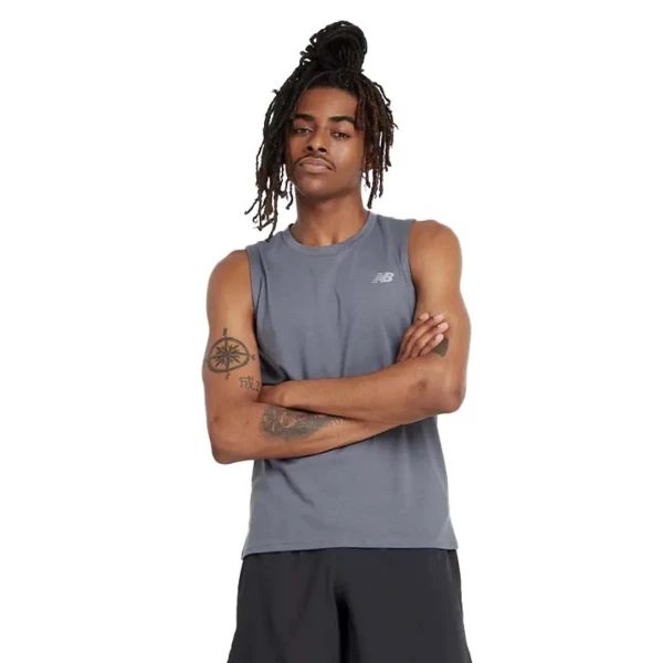 LIGHTWIGHT JERSEY TANK - NEW BALANCE GRIS