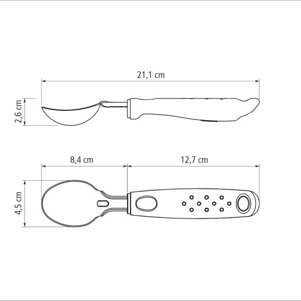 Cuchara para helados negro -TRAMONTINA TR7724