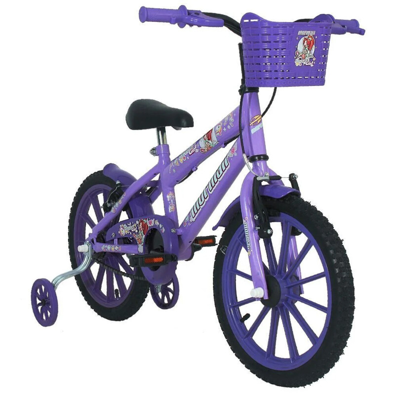 Bicicleta Niña Mormaii Rodado 16 Mtb C/canasto Lila Bicicleta Niña Mormaii Rodado 16 Mtb C/canasto Lila