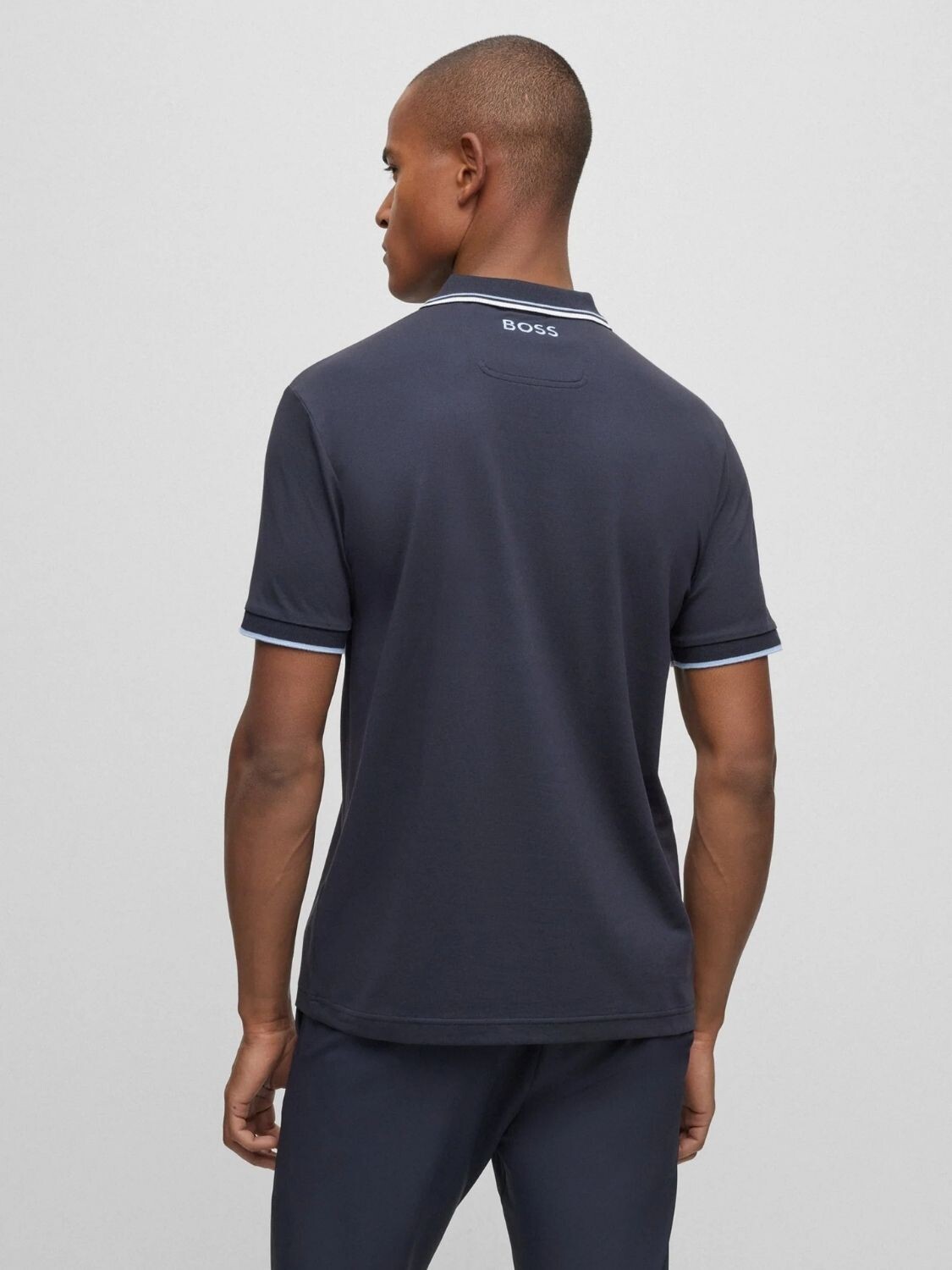 BOSS -Remera polo de algodón, regular fit, PADDY PRO Azul