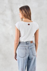 Remera Algodón Elastano Gris Melange