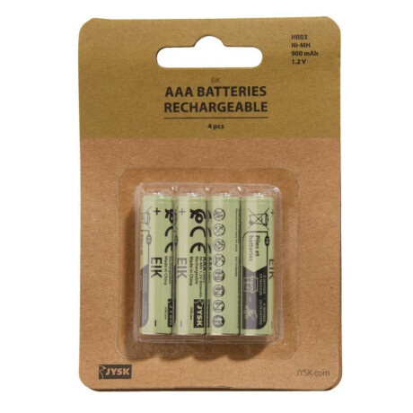 Bateria Recargable Eik Aaa 4Pcs
