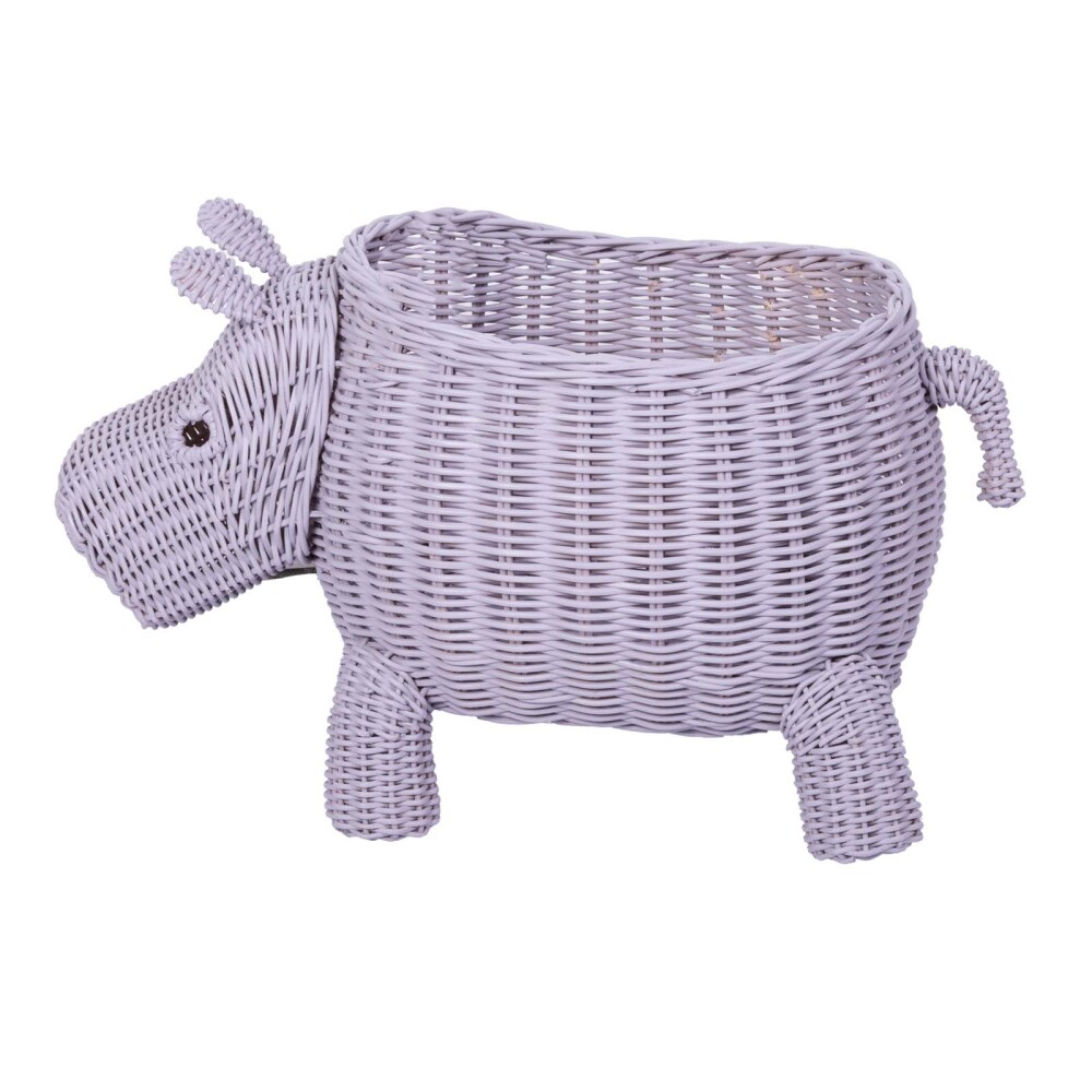 CANASTO DE JUGUETES GRIS RATTÁN HIPPO