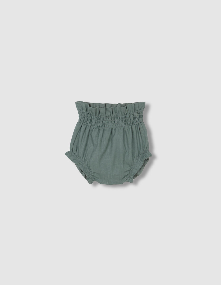 Bombacho De Lino Verde - Verde 