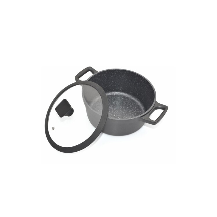 OLLA CACEROLA CUORI NERO 24CM 4,5 LITROS NEGRO