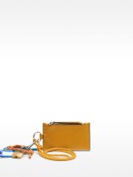 Cartera Lisa Con Llavero naranja