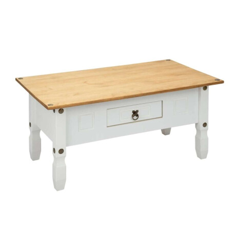 Mesa de Centro Linea Mexicana 100x60cm Blanco