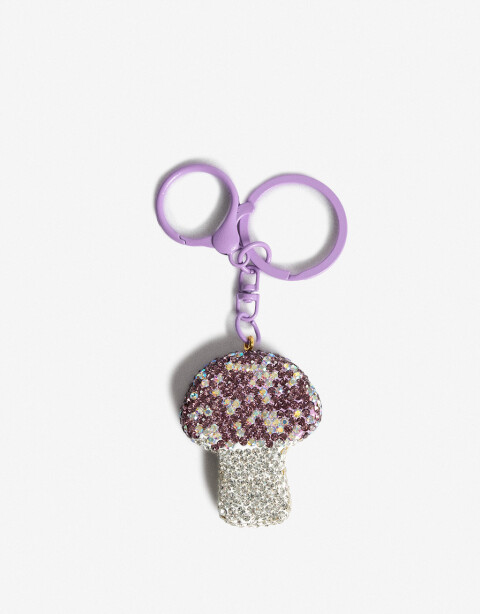 Llavero Strass Llavero Y Charm Hongo Con Strass - Combinacion Bicolor