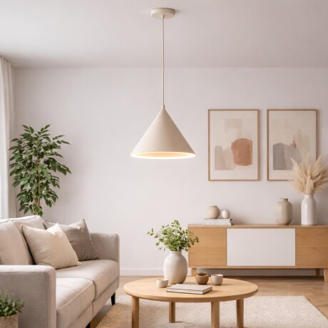 Luminaria Led integrada Cónica 32cm 18w Rosa