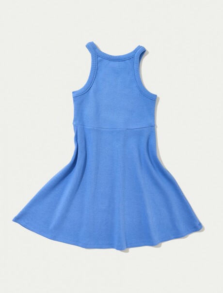 VESTIDO INFANTIL SIN MANGAS AZUL