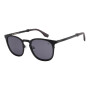 Lentes De Sol One Piece Redondo De Acero Inoxidable Negro/Negro
