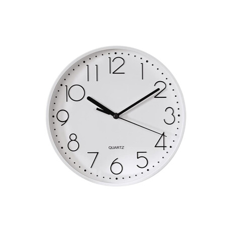 Reloj de pared blanco con fondo blanco Sc