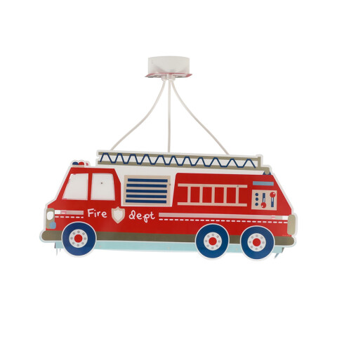 Lámpara colgante infantil FIRE TRUCK bombero flúor DA0162