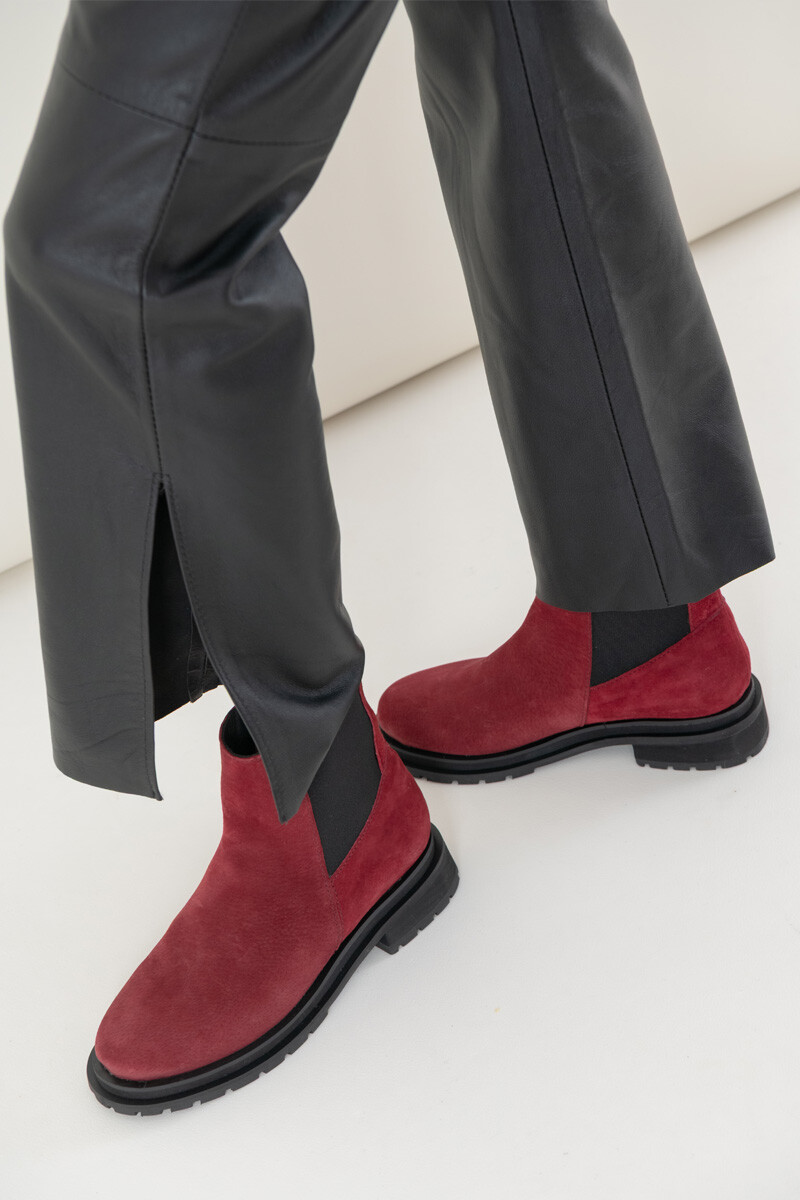 Bota Lola - Gamuza bordo 