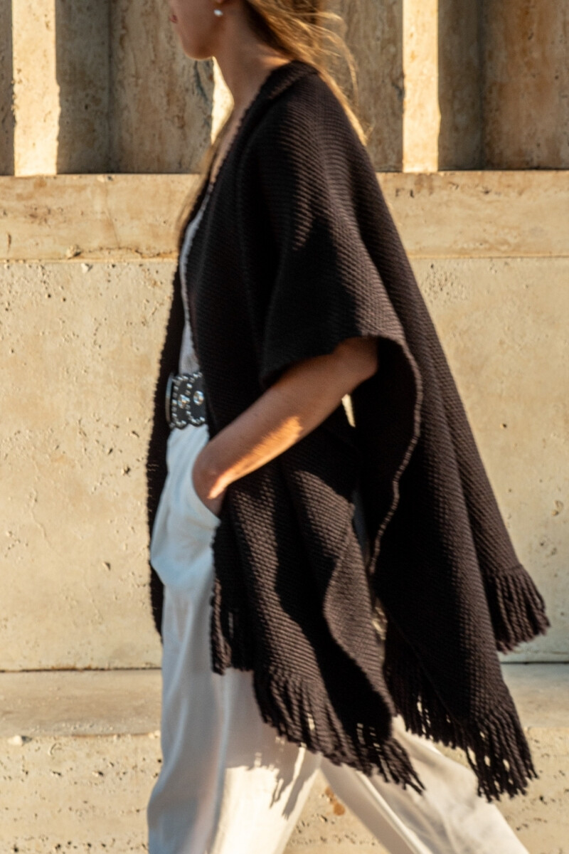 Ruana Perla Negro