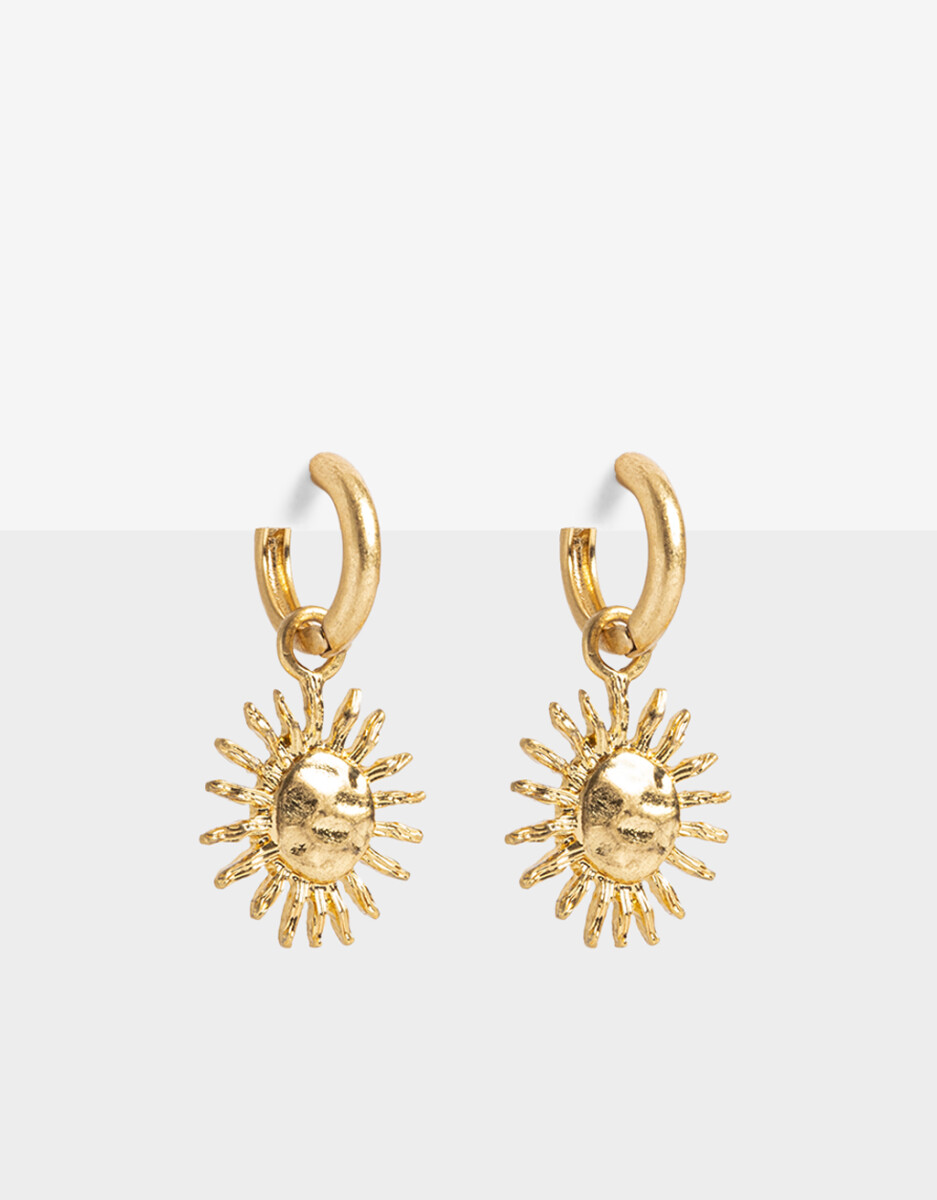 Argollas Con Dije De Sol 