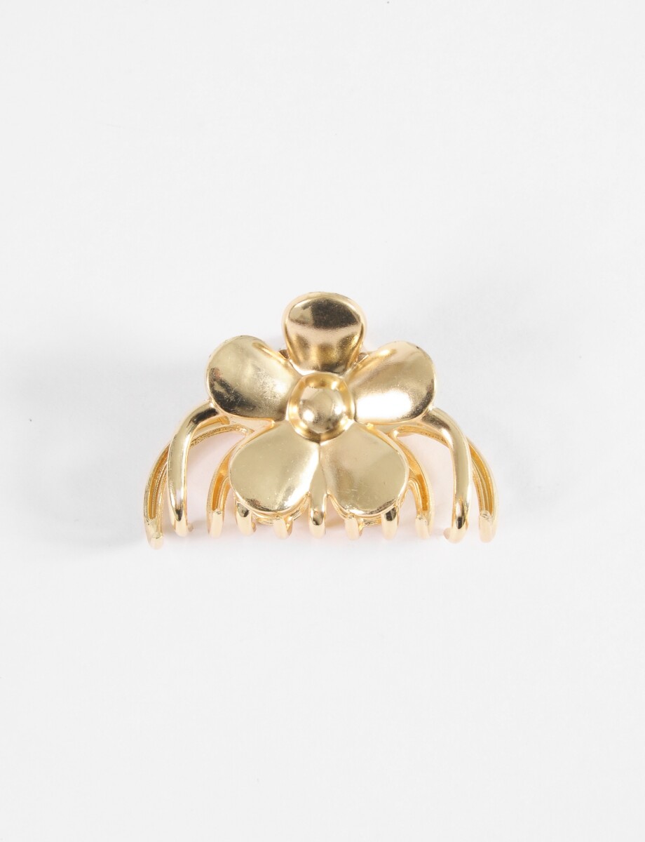 Broche flor - dorado 