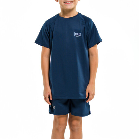 SHORT BOYS POLY LOGO-NA AZUL NAVI
