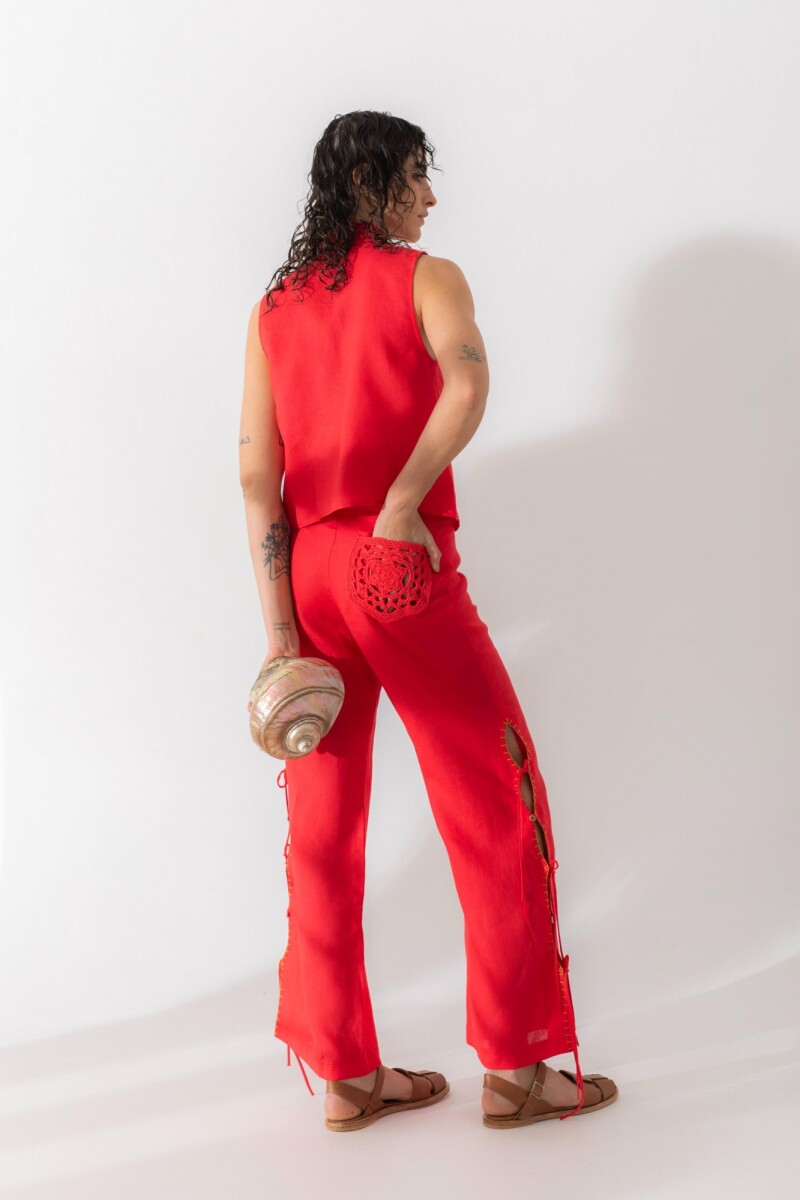 PANTALON ALGA Rojo