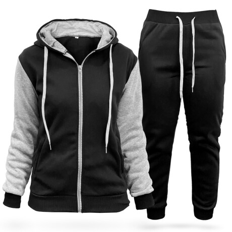 Conjunto Deportivo Expert Pantalón Campera Para Dama Negro-Gris